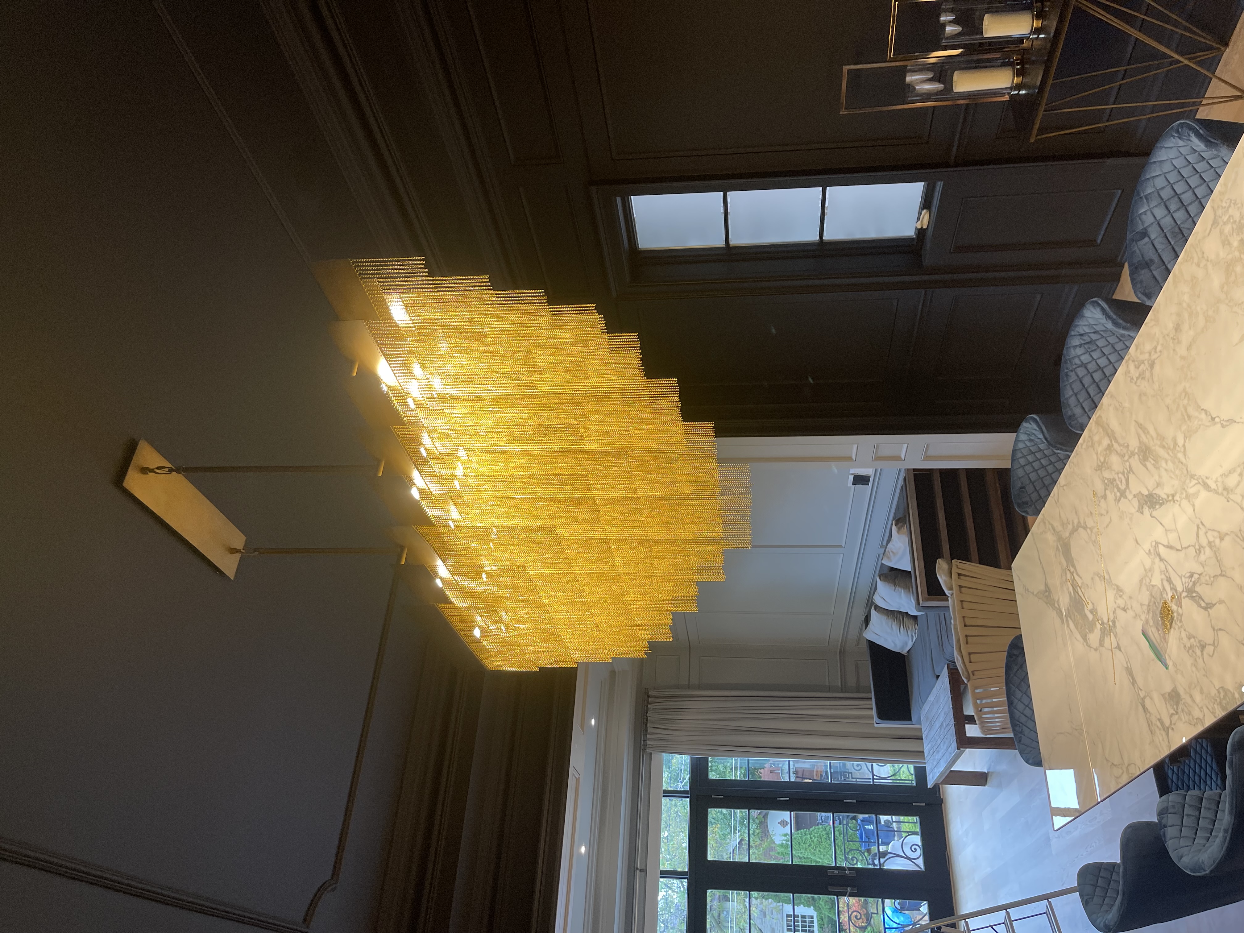 Dining room chandelier installation by Croatian Electric
